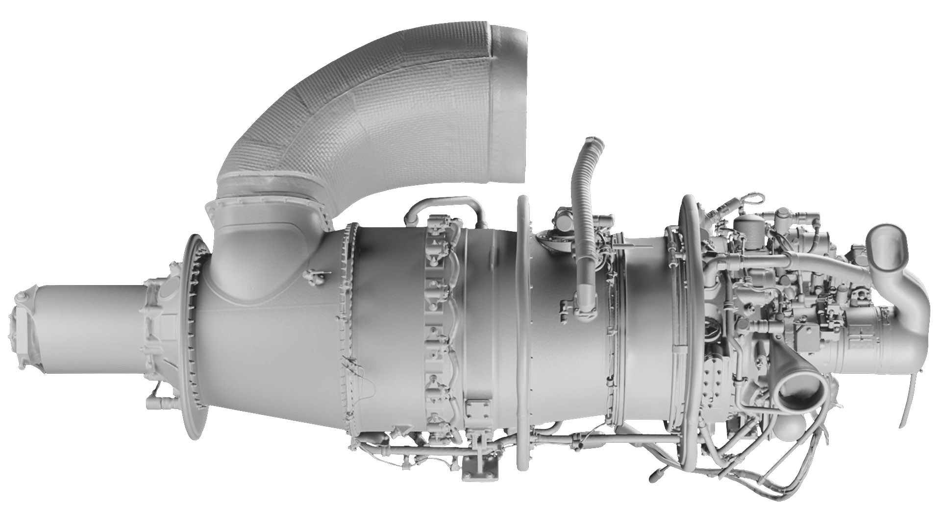 Visualskies ao rendering of an aviation helicopter engine