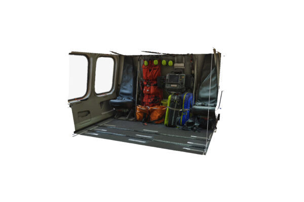 Visualskies rendering of an aviation helicopter cabin