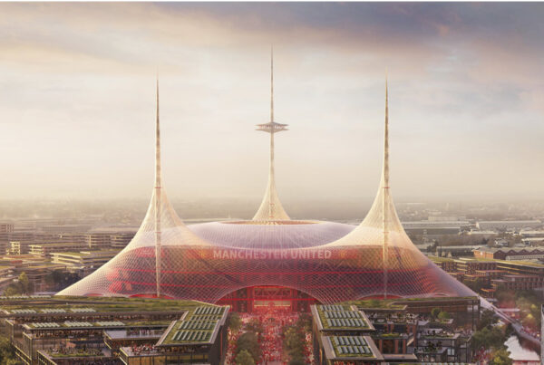 Foster and Partners render of new Manchester United stadium — 3D scanning for planning application by Visualskies