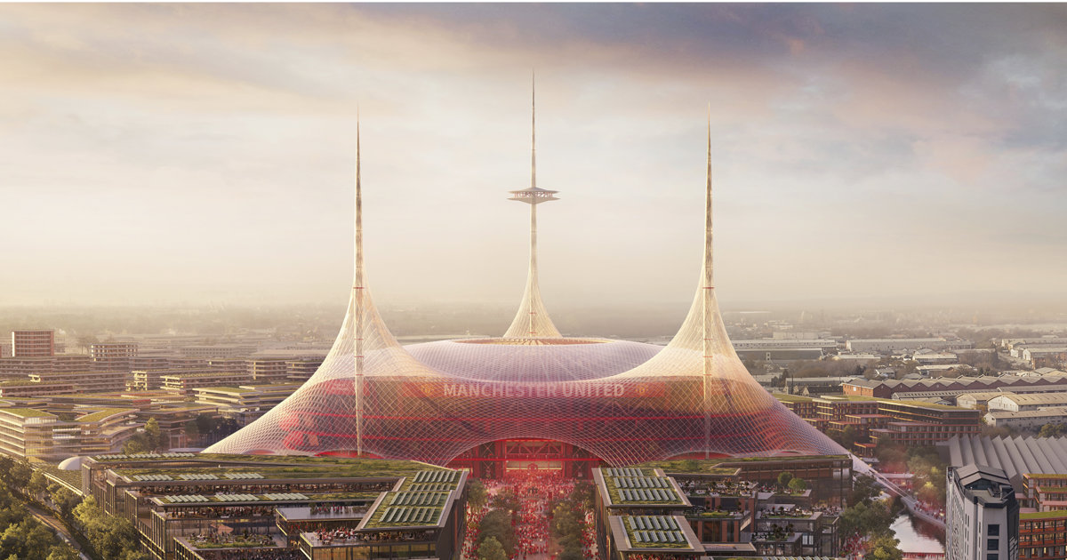 Foster and Partners render of new Manchester United stadium — 3D scanning for planning application by Visualskies
