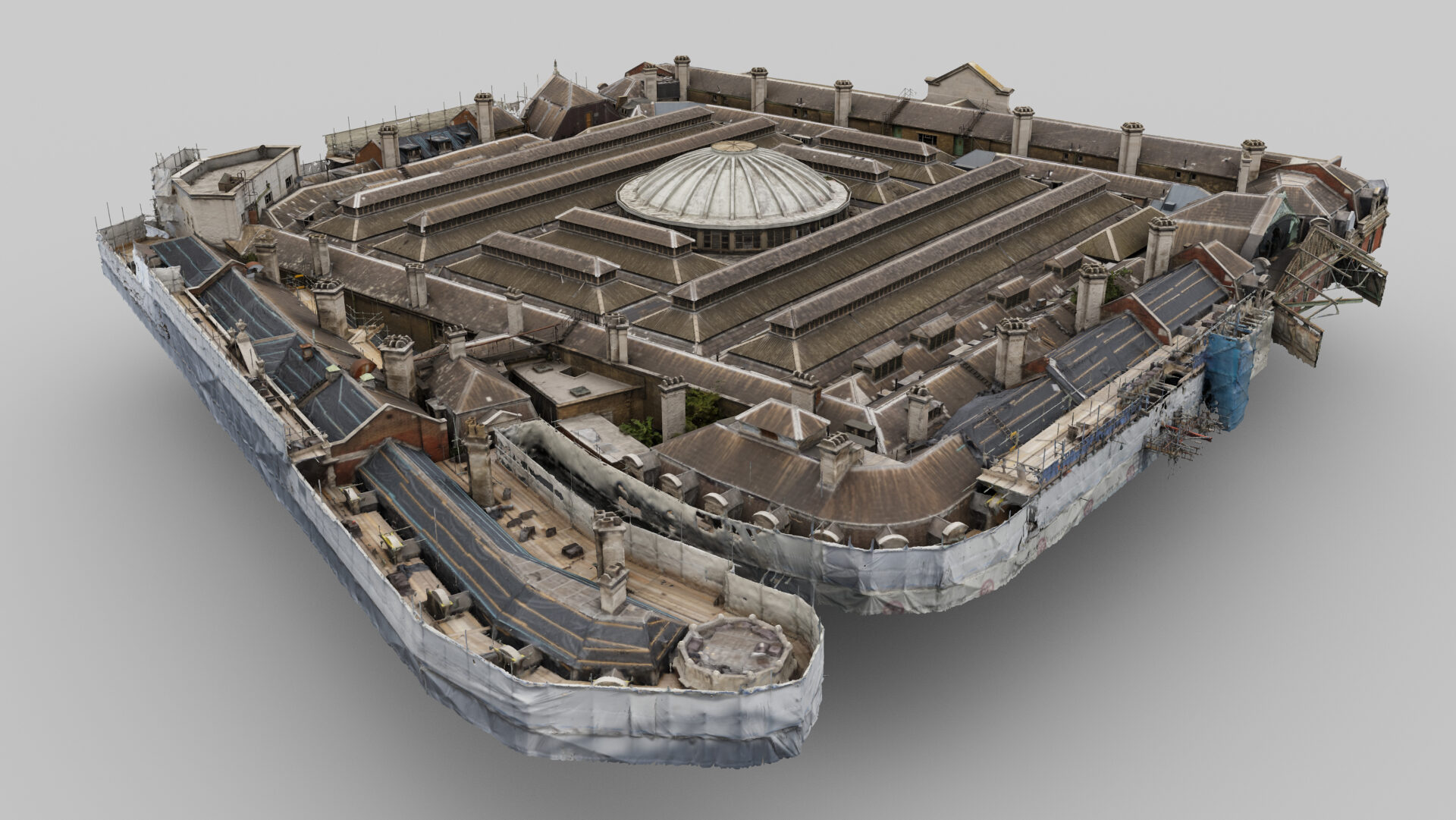 3D Gaussian Splatting model of Smithfield Market London — as-built survey for New Museum of London