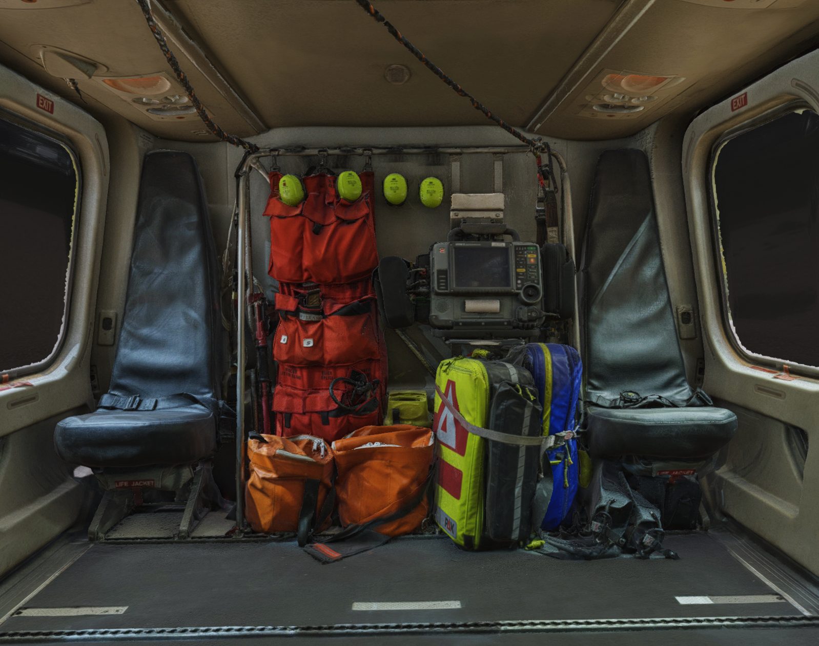 3D scanned cabin interior of the Atlantic Airways helicopter