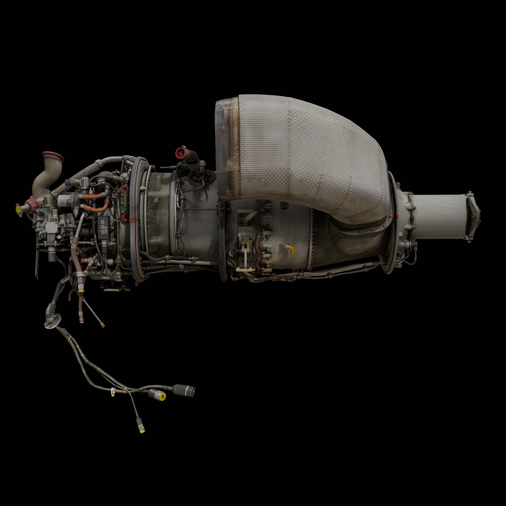 3D scan of a helicopter engine captured with an Artec Leo handheld scanner