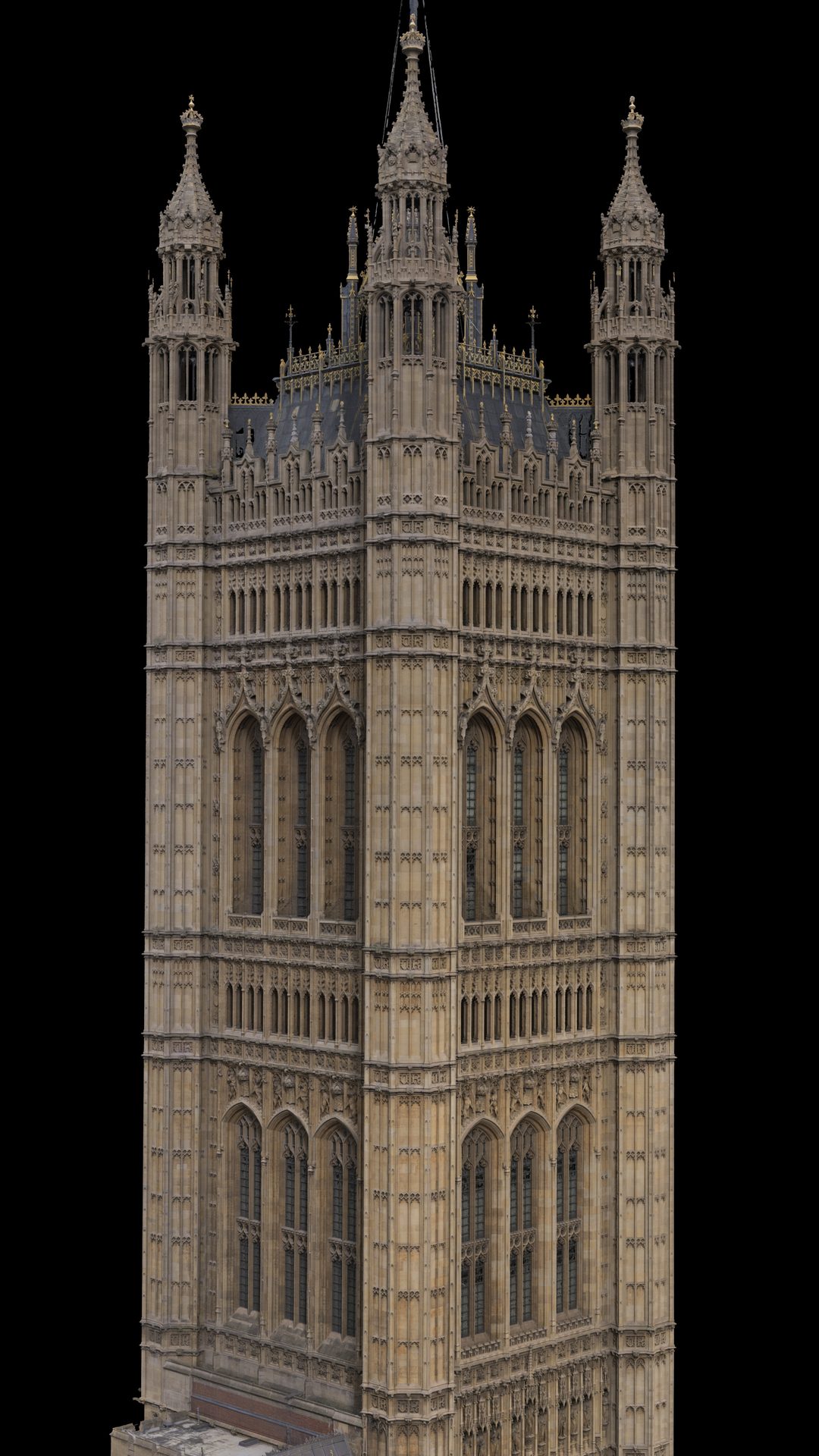 Textured 3D model of the Victoria Tower from LiDAR and photogrammetry